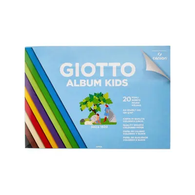 Корица на „Цветно блокче за апликации GIOTTO ALBUM KIDS, A4, Canson хартия 120 г/кв.м, 10 цвята, 20 л."