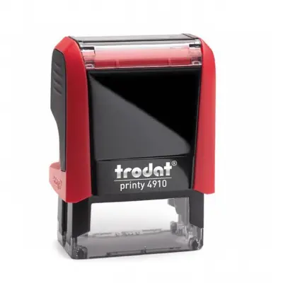 Корица на „Печат Trodat Printy 4910, правоъгълен, 26х9 мм, син тампон"