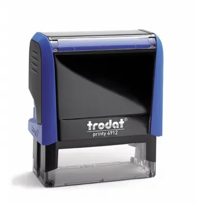Корица на „Печат Trodat Printy 4912, правоъгълен, 47х18 мм, син тампон"