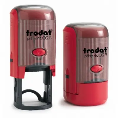 Корица на „Печат Trodat Printy 46025, кръгъл, D25 мм, с капаче, син тампон"