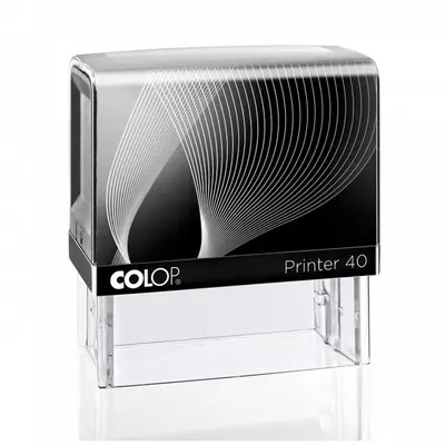 Корица на „Печат Colop Printer 40, правоъгълен, 23х59 мм, син тампон"