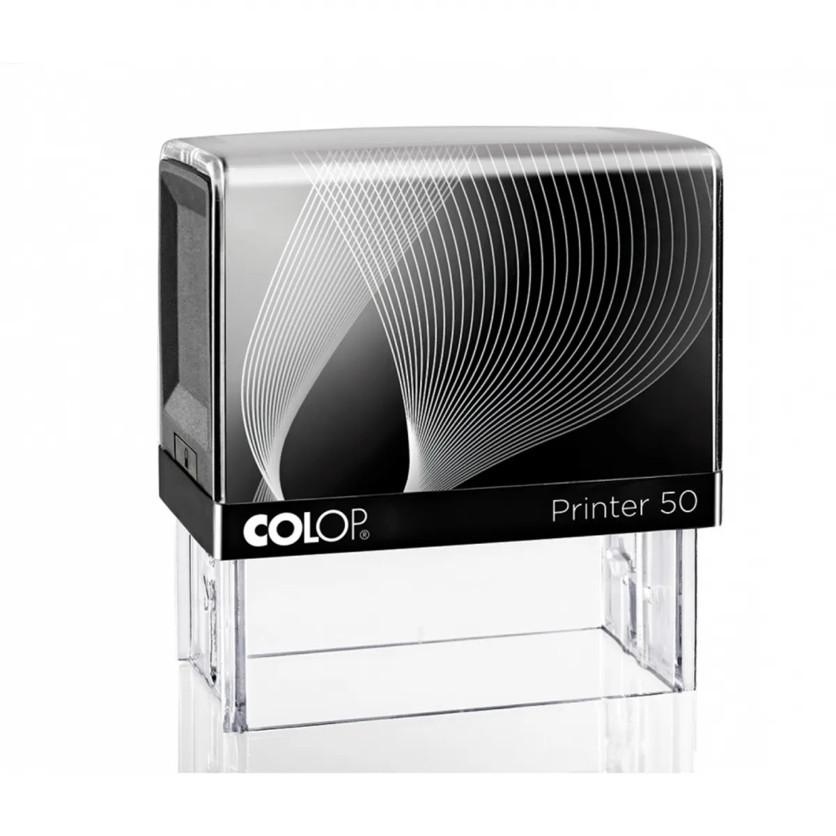Печат Colop Printer 50, правоъгълен, 30х69 мм, син тампон