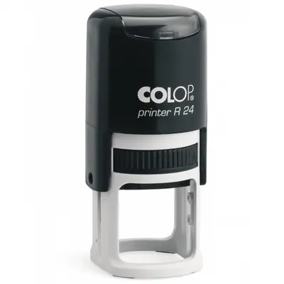 Корица на „Печат Colop Printer R24 кръгъл, D24 мм, син тампон"