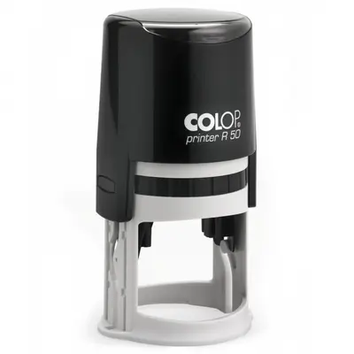 Корица на „Печат Colop Printer R50, кръгъл, D50 мм, син тампон"