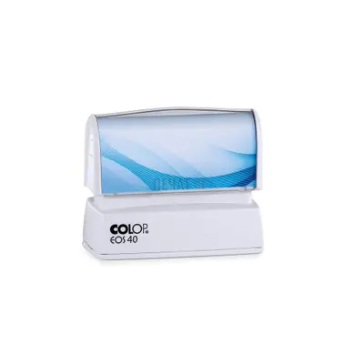 Корица на „Печат Colop EOS 40 правоъгълен, 23х59 мм, син тампон"