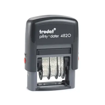 Корица на „Датник Trodat Printy 4820 с цифри, височина на шрифта 4 мм, син тампон"