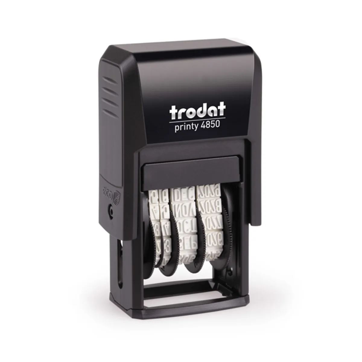 Датник Trodat Printy 4850 с цифри, височина на шрифта 3.8 мм, клише 25х5 мм, син тампон
