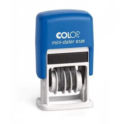 Корица на „Датник Colop Mini-Date S 120, с цифри, височина на шрифта 4 мм, 10х25 мм, черен тампон"