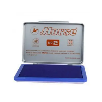 Корица на „Тампон Horse №2 за ръчен печат, 110х70 мм, син цвят"