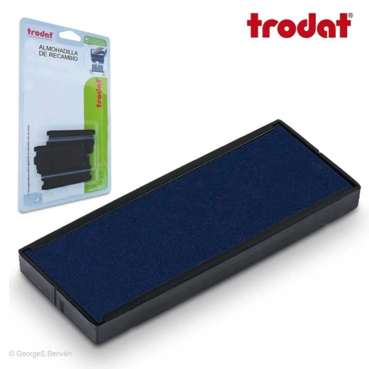 Тампон Trodat 6/4925, за Printy 4925, правоъгълен, 82х25 мм, син цвят