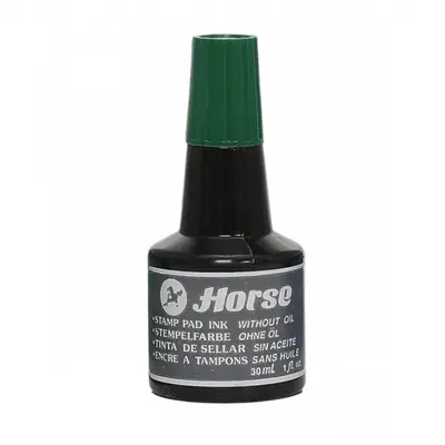Корица на „Тампонно мастило Horse - 30 ml - зелено"