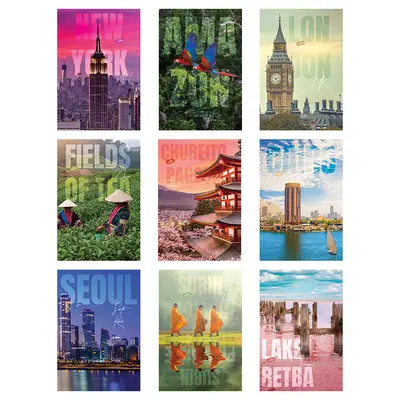 Корица на „Тетрадка Mar Mar UV Travel - А4- 40 л.- ред"