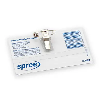 Корица на „Бадж с игла и щипка Spree - 90 х 55 мм, 270 mic"