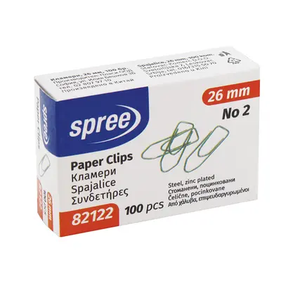 Корица на „Кламери Spree №2, 26 mm, 100 бр."