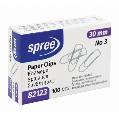 Корица на „Кламери Spree №3, 30 mm, 100 бр."
