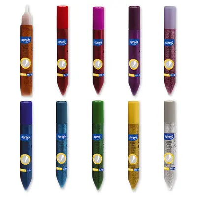 Корица на „Лепило Spree глитери - 12.5 г, 10 цвята"