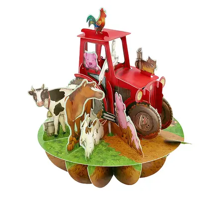 Корица на „Картичка Tractor and Farm Animals, Pirouettes"