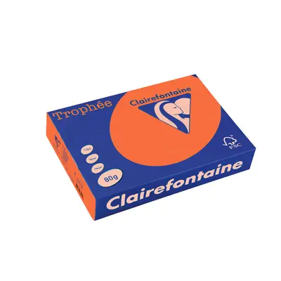 Корица на „Хартия коп.цв-Trophee -500 л. А4-цвят Int.Orangе"