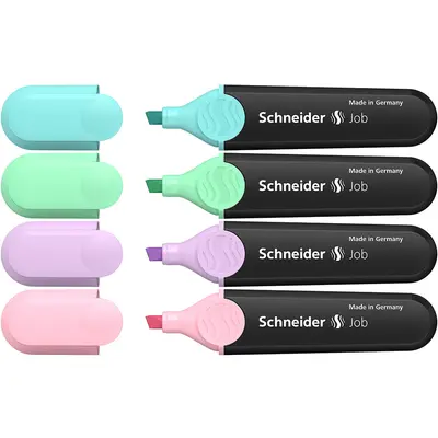 Корица на „Текст маркер Schneider Job Pastel -4 бр. блистер"