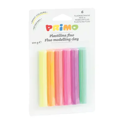 Корица на „Пластилин 6 цвята Fluo, 100 г, блистер"
