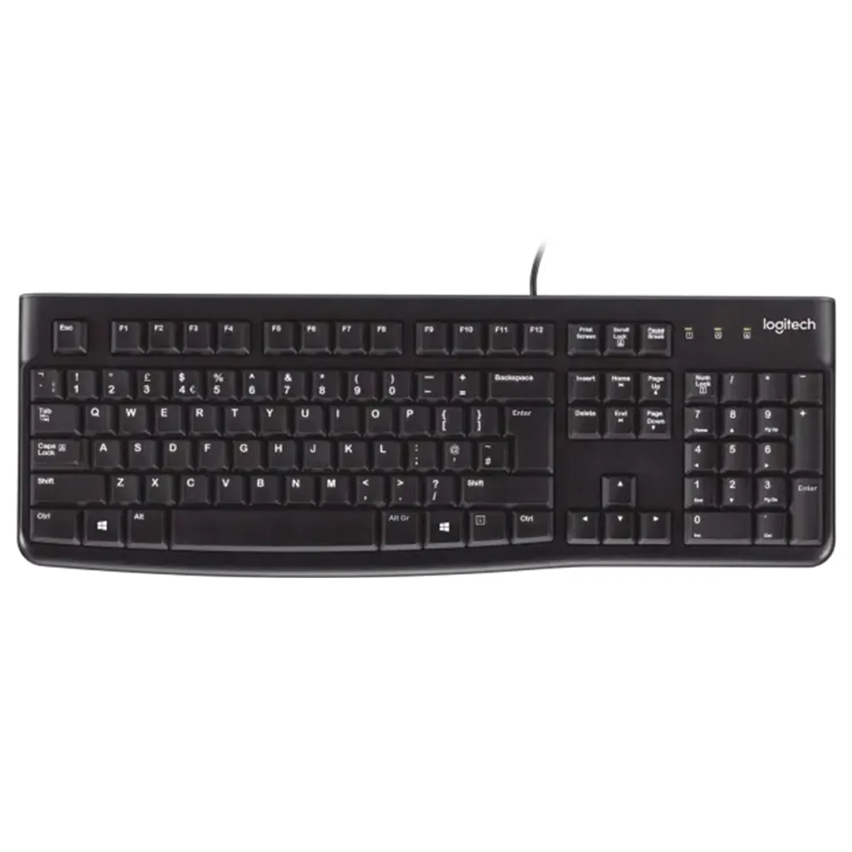 Клавиатура Logitech, с кабел, USB, K120