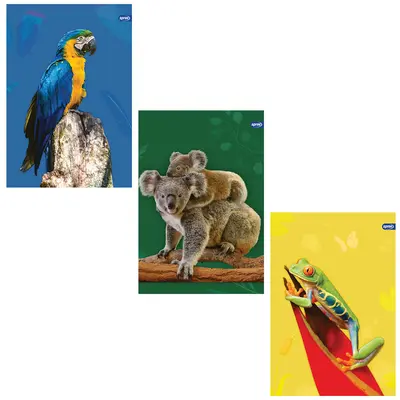 Корица на „Тетрадка А4, мат/UV Zoo, 40+2 л.ред, 70 г/м2"