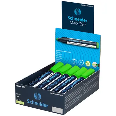 Корица на „Маркер Schneider Maxx290-бяла дъска-объл-св.зелe"