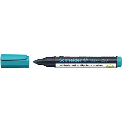 Корица на „Маркер Schneider Maxx290-бяла дъска-объл-тюркоаз"