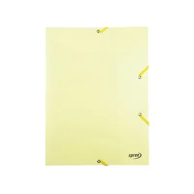 Корица на „Папка с ластик Spree Pastel PP, A4, 400 µ-жълта"