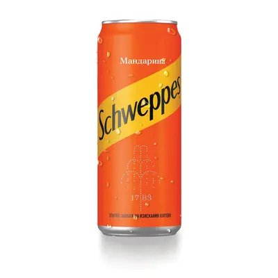 Корица на „Напитка Schweppes мандарина 0.33 л, кенче“