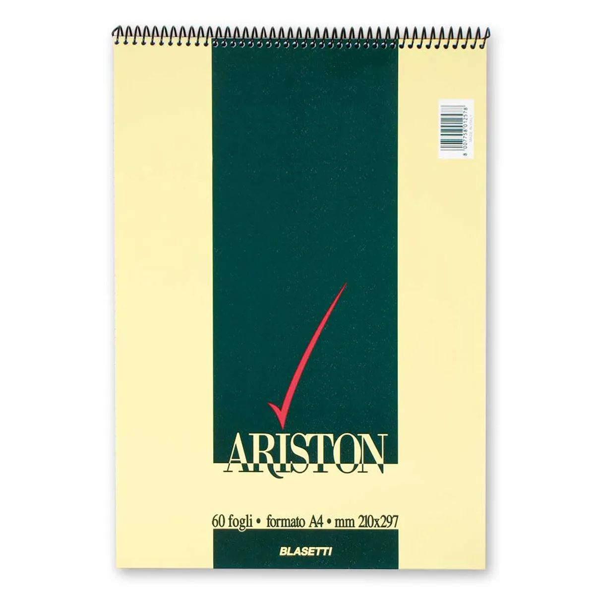 Бележник Blasetti Ariston-спирала, А4, 60л.-каре
