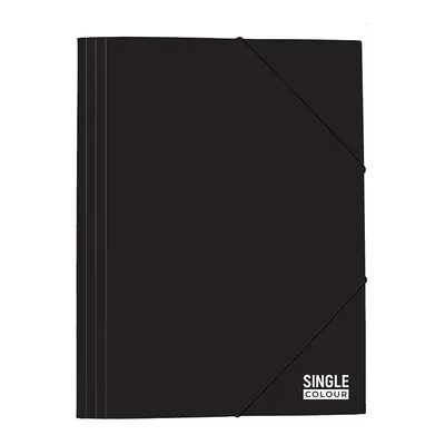Корица на „Папка с ластик Single Colour 260х340 мм черна, картон"