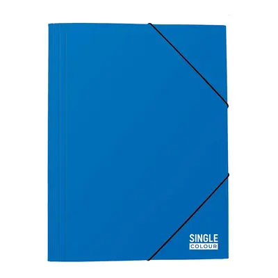 Корица на „Папка с ластик Single Colour 260х340 мм синя, картон"