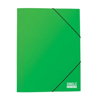 Корица на „Папка с ластик Single Colour 260х340 мм зелена, картон"