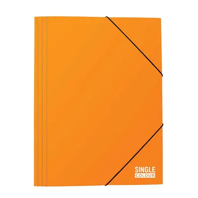Корица на „Папка с ластик Single Colour 260х340 мм оранж, картон"