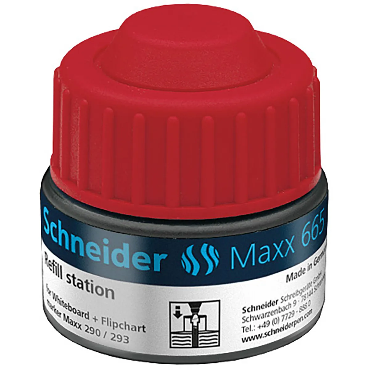 Мастило Schneider Maxx 665 бяла дъска-червен