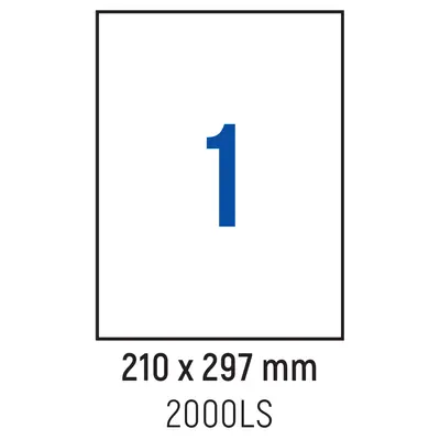 Корица на „Етикети лепящи 1 бр., 210.0x297.0 мм, 100 л., A4"