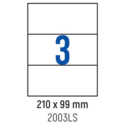 Корица на „Етикети лепящи 3 бр., 210.0x99.0 мм, 100 л., A4"