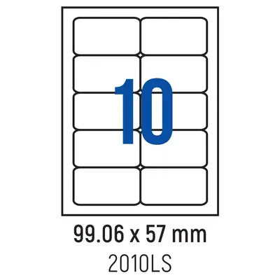 Корица на „Етикети лепящи обли, 10 бр., 99.06x57.0 мм, 100 л., A4"