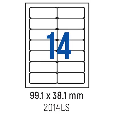 Корица на „Етикети лепящи обли, 14 бр., 99.1x38.1 мм, 100 л., A4"