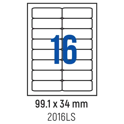 Корица на „Етикети лепящи обли, 16 бр., 99.1x34.0 мм, 100 л., A4"