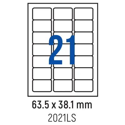 Корица на „Етикети лепящи обли, 21 бр., 63.5x38.1 мм, 100 л., A4"
