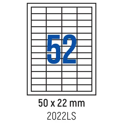 Корица на „Етикети лепящи 52 бр., 50.0x22.0 мм, 100 л., A4, кант 4"
