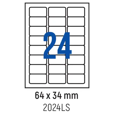 Корица на „Етикети лепящи обли, 24 бр., 64.0x34.0 мм, 100 л., A4"