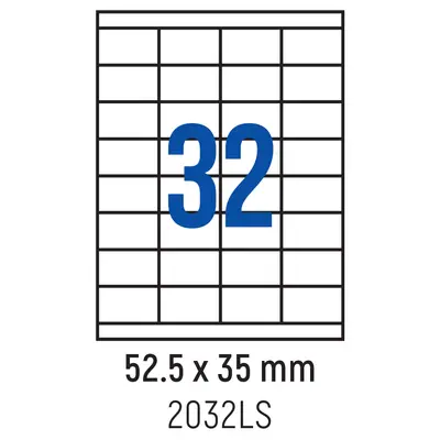 Корица на „Етикети лепящи 32 бр., 52.5x35.0 мм, 100 л., A4, кант 2"
