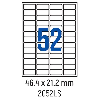 Корица на „Етикети лепящи обли, 52 бр., 46.4x21.2 мм, 100 л., A4"