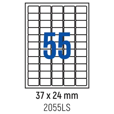 Корица на „Етикети лепящи обли, 55 бр., 37.0x24.0 мм, 100 л., A4"