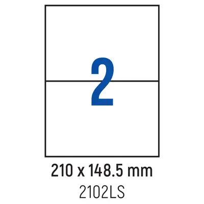 Корица на „Етикети лепящи 2 бр., 210.0x148.5 мм, 100 л., A4"