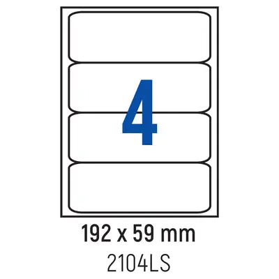 Корица на „Етикети лепящи 4 бр., класьор 192.0x59.0 мм, 100 л., A4"