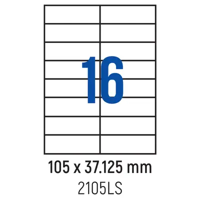 Корица на „Етикети лепящи 16 бр., 105.0x37.125 мм, 100 л., A4"